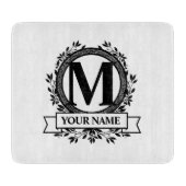 Floral Monogram Snijplank (Voorkant)