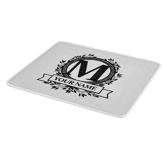 Floral Monogram Snijplank (Hoek)