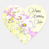 Floral Monogram Sticker (Voorkant)