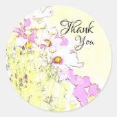 Floral Monogram Sticker (Voorkant)