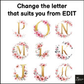 Floral Monogram Striped Backpack Turquoise Name Bedrukte Rugzak