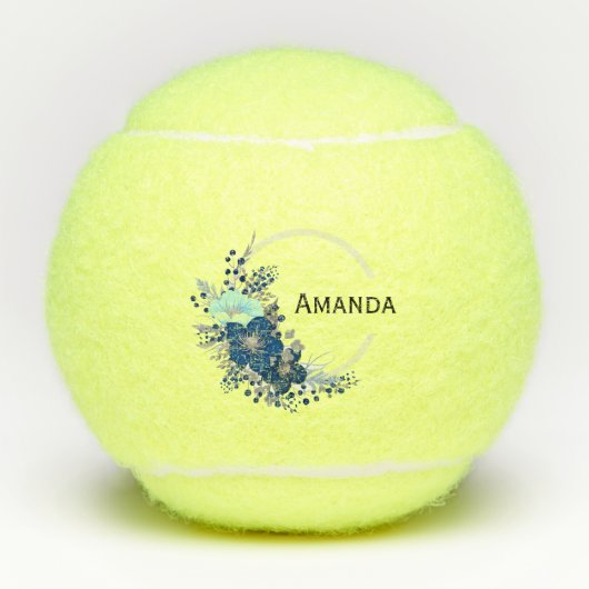 Floral Monogram Tennisballen (Voorkant)