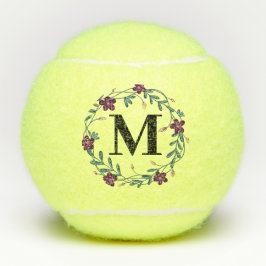Floral Monogram Tennisballen