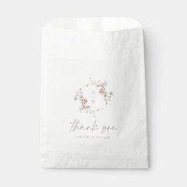 Floral Monogram Thank You Wedding Bedankzakje