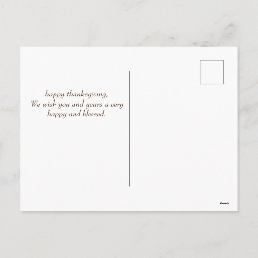 Floral Monogram Thanksgiving Familiefoto Collage Feestdagenkaart (Achterkant)