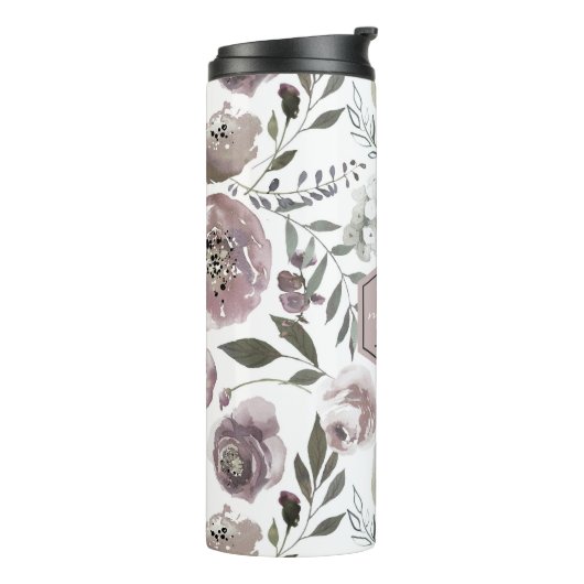Floral Monogram Thermosbeker (Gedraaid links)