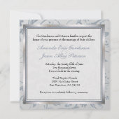 Floral Monogram Weddenschap Kaart (Achterkant)