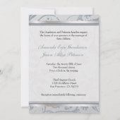 Floral Monogram Weddenschap Kaart (Achterkant)