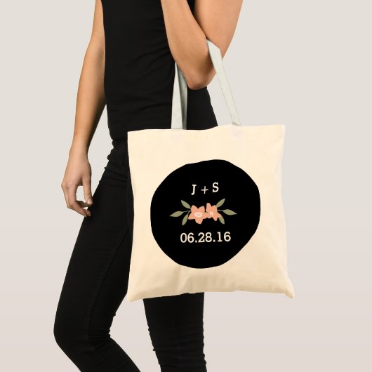 Floral Monogram Wedding Tas (Voorkant (product))