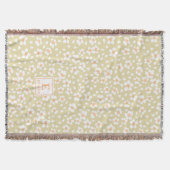 Floral Monogrammed Blanket Custom name Deken (Voorkant)
