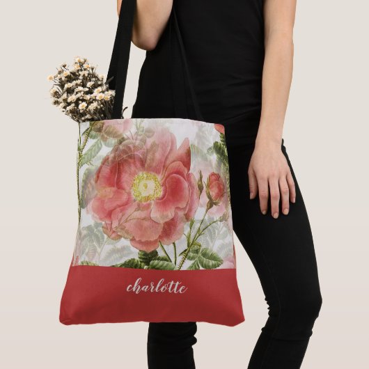 Floral Monogrammed Canvas tas (Dichtbij)