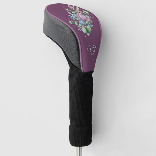 Floral Monogrammed Golfheadcover (Schuin)