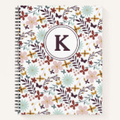 Floral Monogrammed Notitieboek (Voorkant)