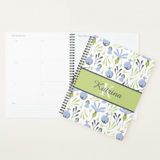 Floral Monogrammed Planner (Display)