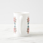 Floral Monogrammed Porselein Kop (Achterkant)