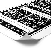  Floral Monogrammen Poster (Hoek)