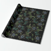Floral Moody Cadeaupapier (Uitgerold)