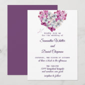 Floral Mooie bruiloft uitnodiging Kaart (Voorkant / Achterkant)