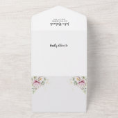 Floral Moon Baby shower All In One Uitnodiging (Buitenkant)