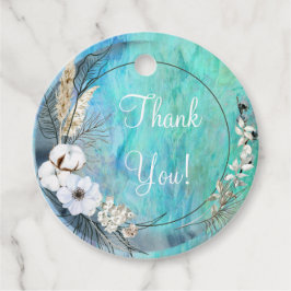 Floral Moon Bedankt voor de tags Bedankjes Labels