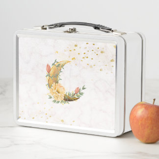 Floral Moon, Beige en Geel Graphic