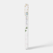 Floral Moon, Beige en Geel Graphic iPhone 15 Case (Linkerkant)