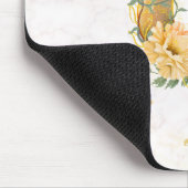 Floral Moon, Beige en Geel Graphic Muismat (Hoek)