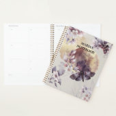 Floral Moon Cat Butterflies waterverf paars Planner (Display)