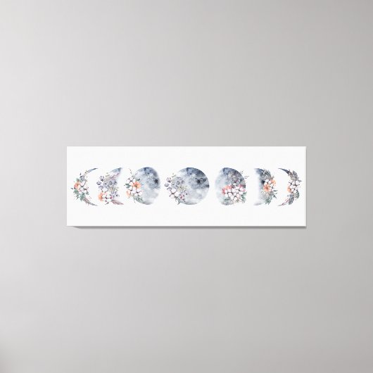 Floral Moon Phase Canvas (Voorkant)
