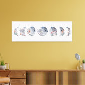 Floral Moon Phase Canvas (Insitu (Woonkamer))