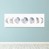 Floral Moon Phase Canvas Afdruk (Insitu (Houten vloer))