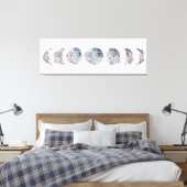 Floral Moon Phase Canvas Afdruk (Insitu (Slaapkamer))