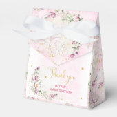 Floral Moon roze Baby shower Bedankdoosjes (Voorkant Zijde)