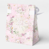 Floral Moon roze Baby shower Bedankdoosjes (Achterkant)
