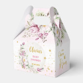Floral Moon roze Baby shower Bedankdoosjes (Achterkant)