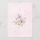 Floral Moon Roze Boeken voor Baby Informatiekaartje (Achterkant)