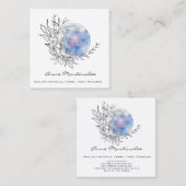 Floral Moon Vierkante Visitekaartje (Voorkant / Achterkant)