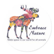 Floral Moose Natuur Stickers
