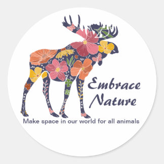 Floral Moose Natuur Stickers