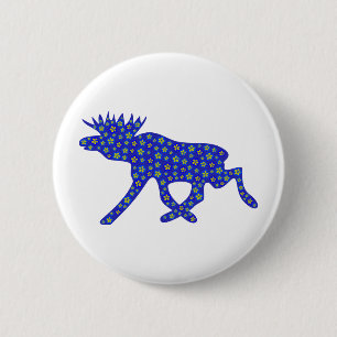 Floral Moose Ronde Button 5,7 Cm