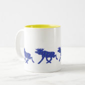 Floral Moose Tweekleurige Koffiemok (Voorkant links)
