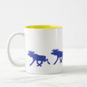 Floral Moose Tweekleurige Koffiemok (Links)