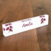 Floral Morning Glory Naambordje (Zijkant)