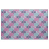 Floral Moroccan Pattern Blauwgroen en frambozen Stof (Fat Quarter)