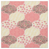 Floral Moroccan Pattern Yellow en Peach Stof (Swatch)