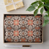 Floral Moroccan Tegel, Brown, Rust en Beige Tissuepapier (Geschenk)