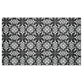 Floral Moroccan Tile, Black and White Stof (Fat Quarter)