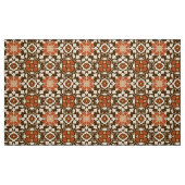 Floral Moroccan Tile, Brown, Rust en Beige Stof (Fat Quarter)