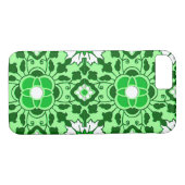 Floral Moroccan Tile, Emerald en Lime Green Case-Mate iPhone Case (Achterkant (Horizontaal))