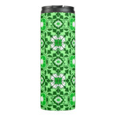 Floral Moroccan Tile, Emerald en Lime Green Thermosbeker (Achterkant)